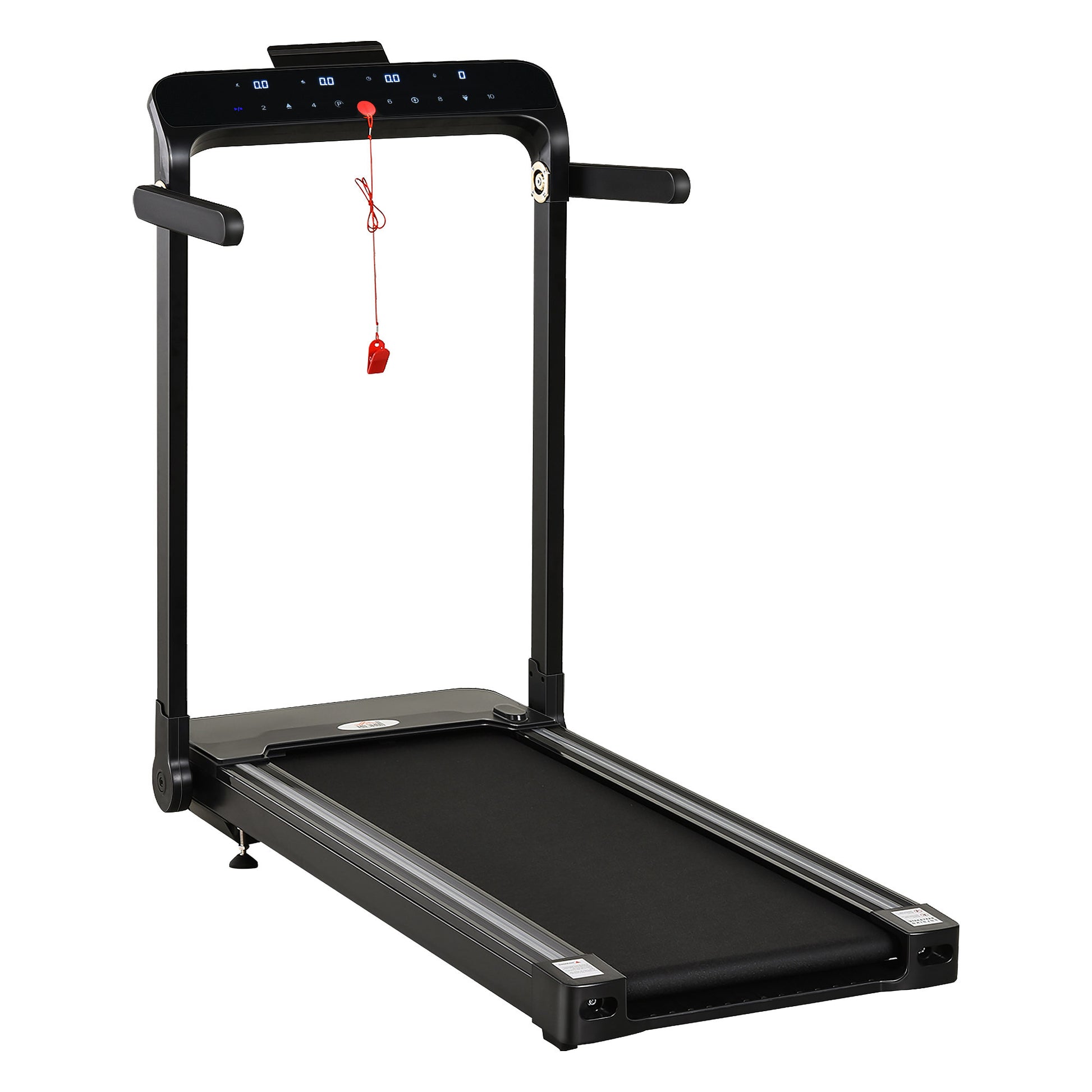 HOMCOM FoldingÂ Treadmill,Â 1.85HPÂ Installation-Free Walking Jogging Running Machine, 12KM/H with 12 Pre-Programs and LED Display for Home Gym Office