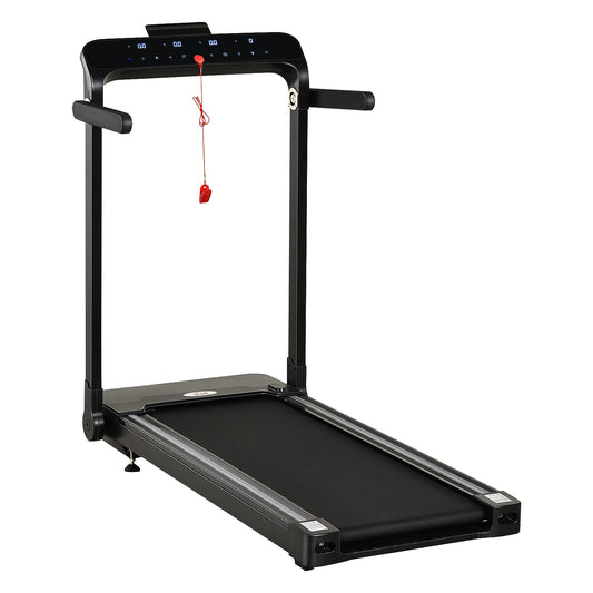 HOMCOM FoldingÂ Treadmill,Â 1.85HPÂ Installation-Free Walking Jogging Running Machine, 12KM/H with 12 Pre-Programs and LED Display for Home Gym Office