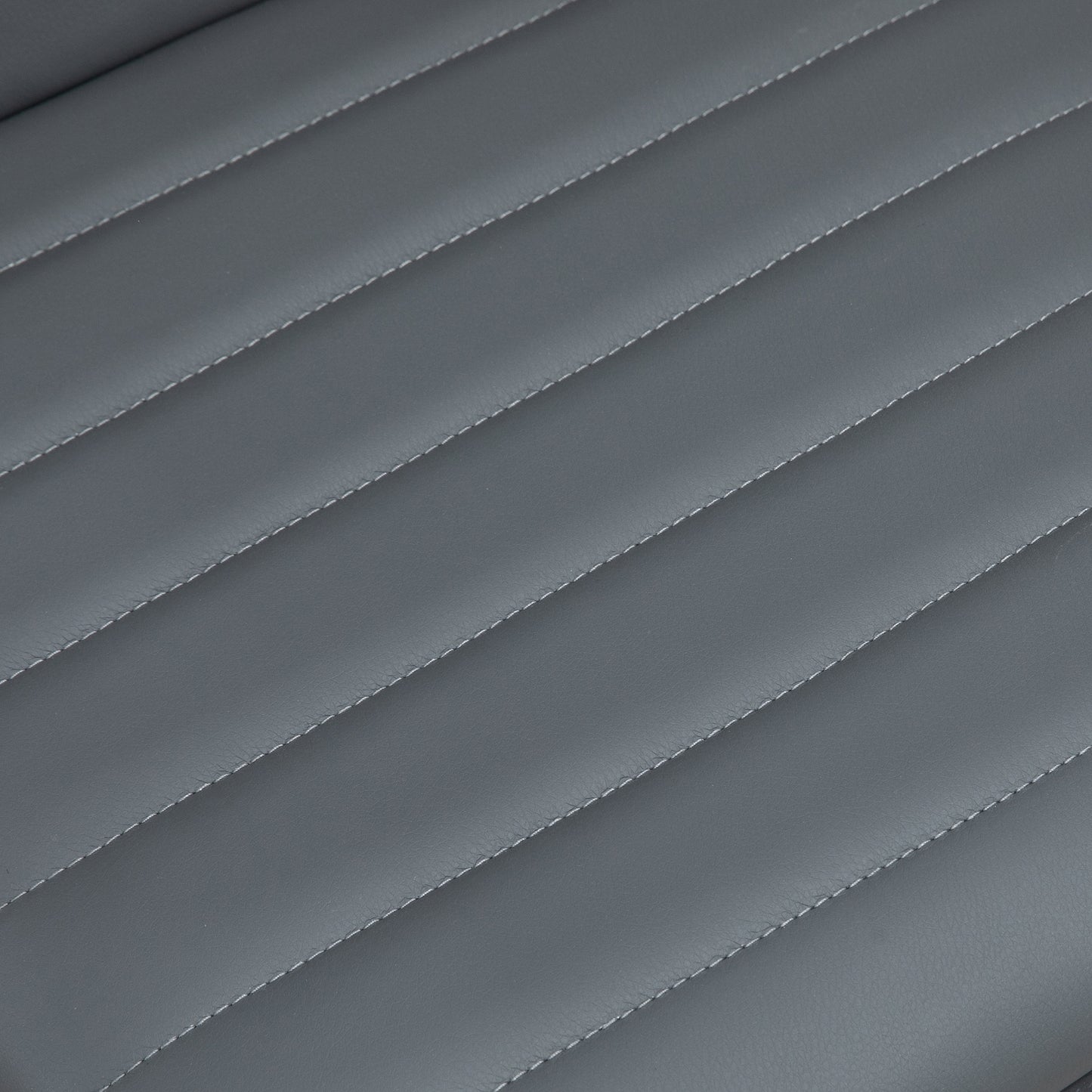 HOMCOM Armless Task Desk Chair, Swivel Office Chair with Faux Leather, Adjustable Seat Height, Chrome Base, Wheels for Home, Dark Grey