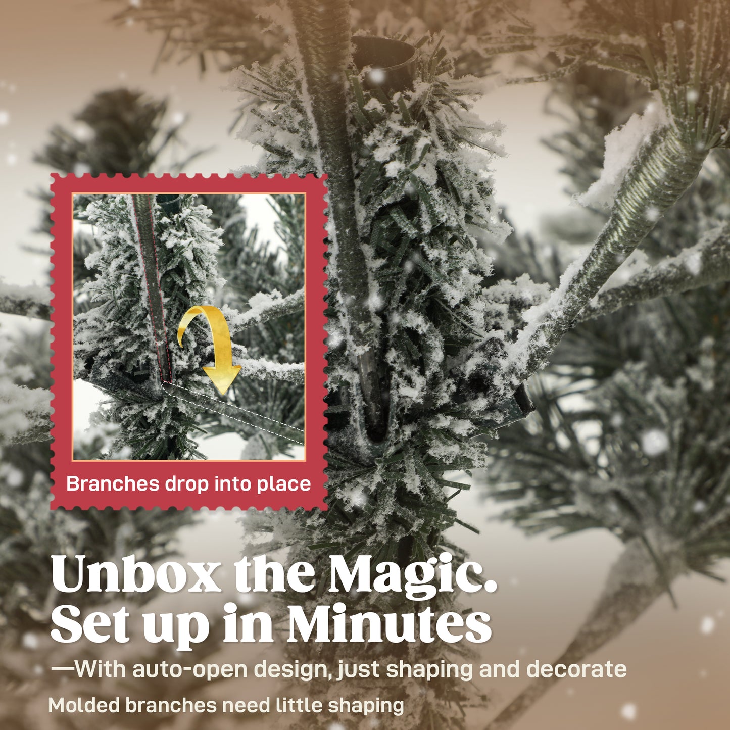 HOMCOM 5ft Snow Flocked Artificial Christmas Tree