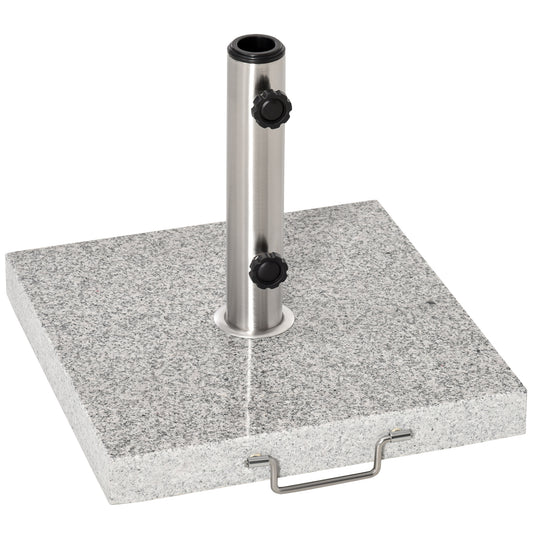 Outsunny 25kg Garden Umbrella Base Durable Parasol Holder Patio Furniture Outdoor Sunshade Marble Stand