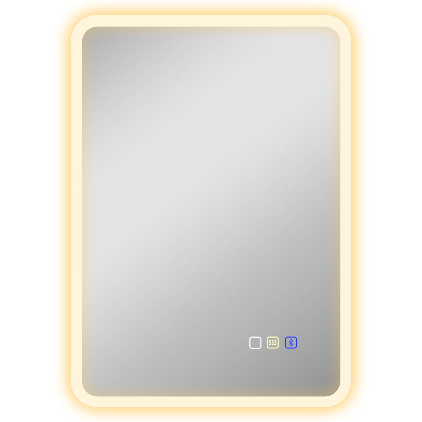 HOMCOM 70 x 50cm LED Bathroom Mirror, with Bluetooth - Silver Tone Default Title