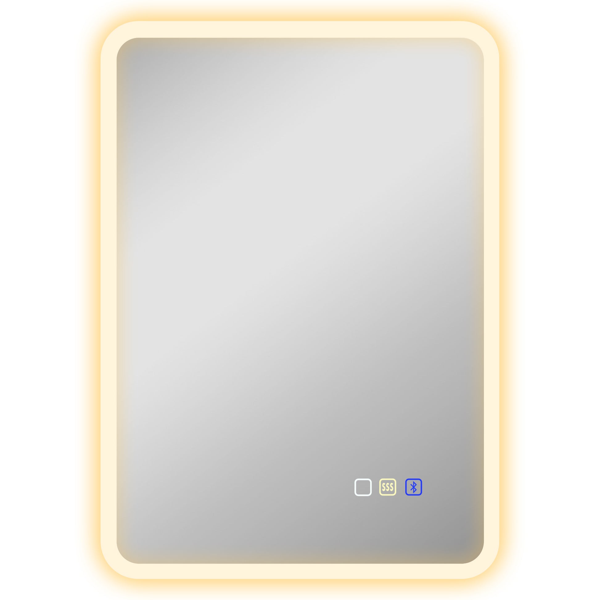 HOMCOM 70 x 50cm LED Bathroom Mirror, with Bluetooth - Silver Tone Default Title