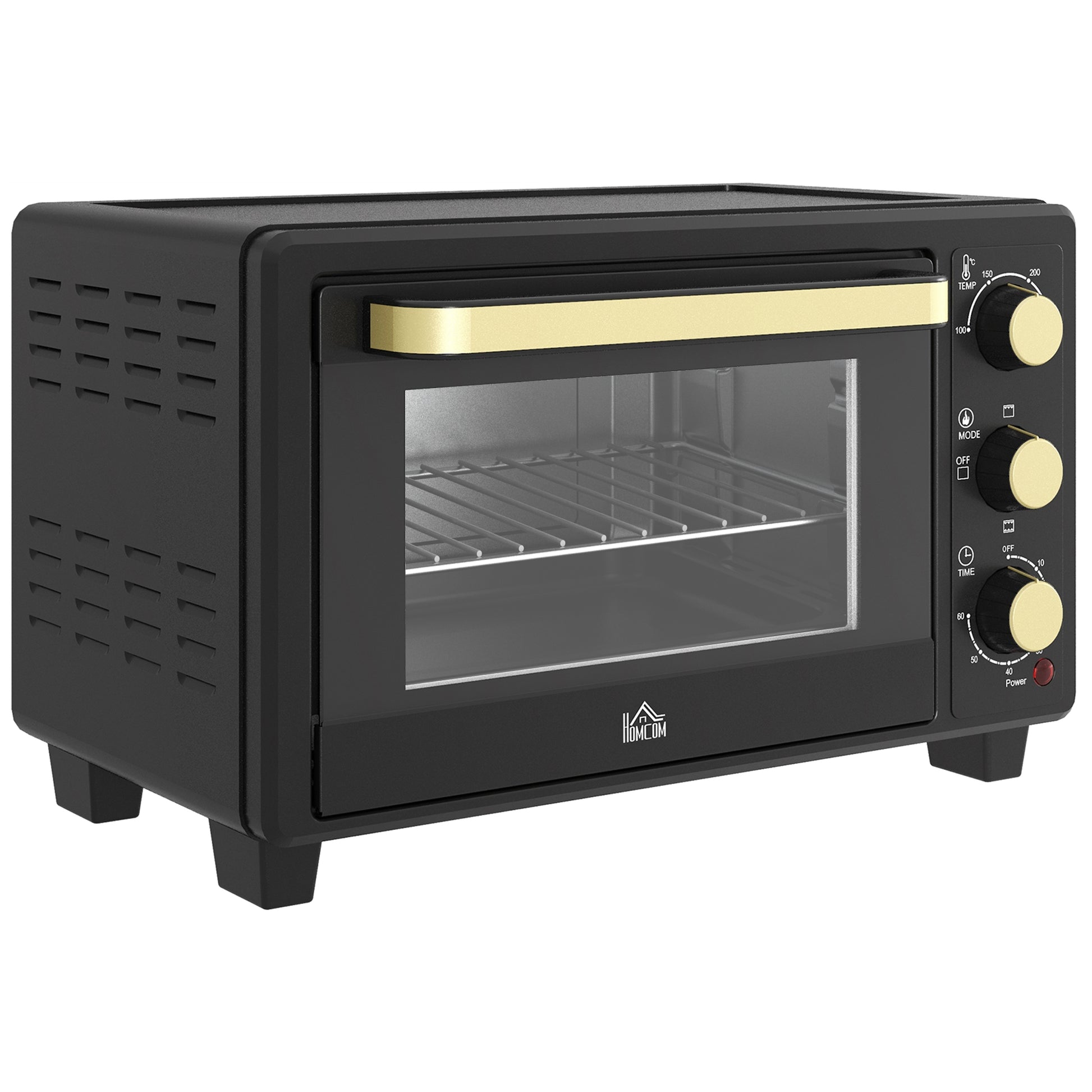 HOMCOM 16L Mini 1400W Countertop Oven - Black Default Title