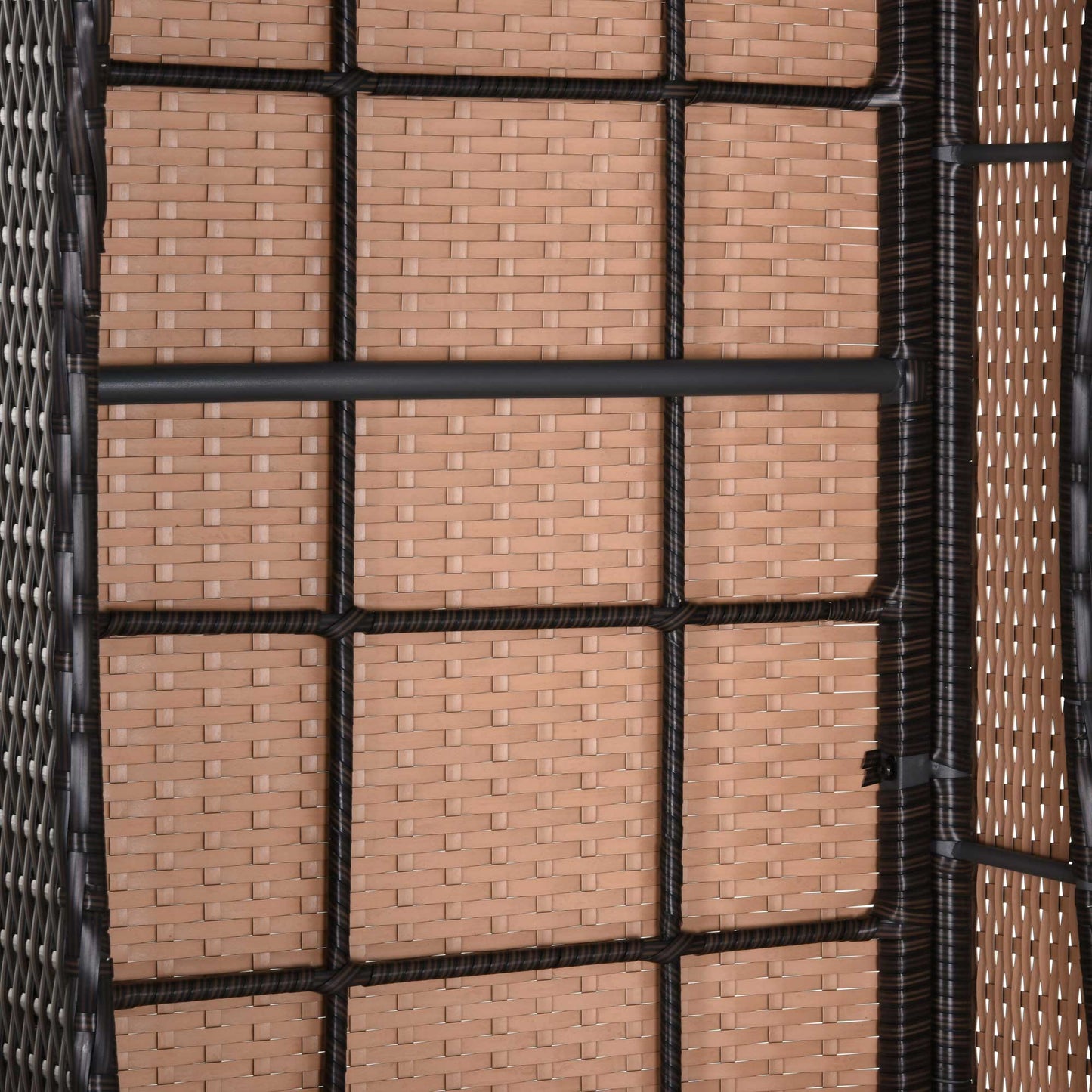 Outsunny 2PC Rattan Sun Lounger Recliner Bed Reclining Chair Patio Garden Outdoor Wicker Weave Adjustable Headrest with Fire Retardant Cushion â€“ Brown