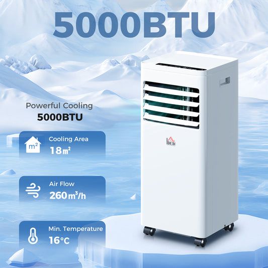 HOMCOM Portable Air Conditioner 9000 BTU, Air Conditioning Unit with Digital Display for Room up to 28ãŽ¡