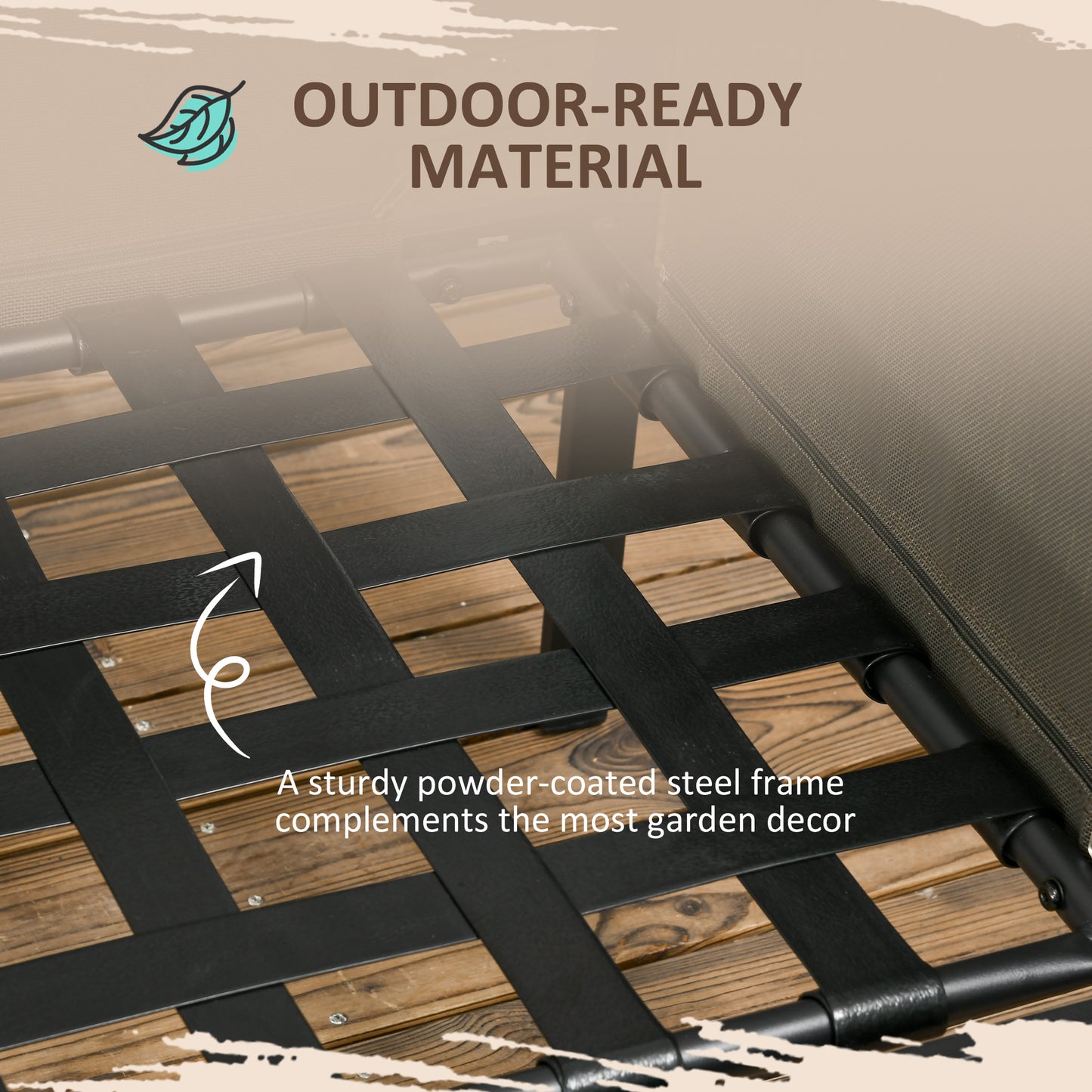 Outsunny 4 Piece Metal Garden Furniture Set with Tempered Glass Coffee Table, Texteline Pocket, Outdoor Set Loveseat Single Armchairs with Padded Cushions, Light Grey