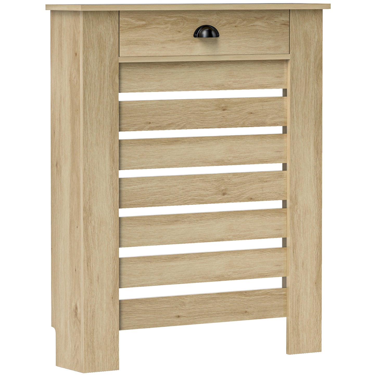 HOMCOM 95.5H x 78Wcm Radiator Cover, with Drawer - Oak