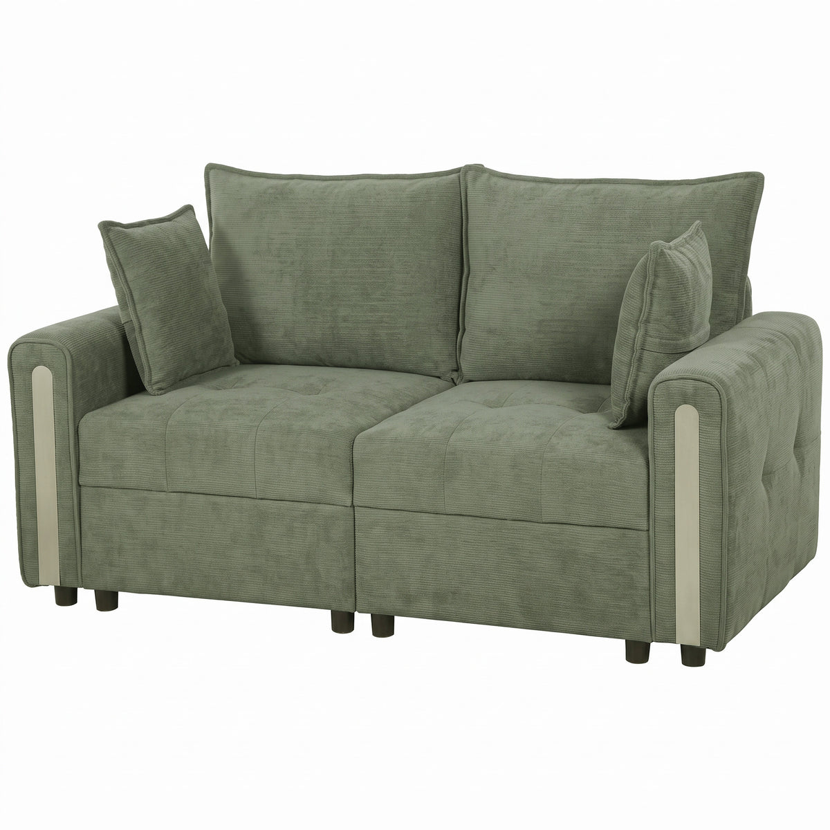 HOMCOM 2 Seater Sofa with Lift-Up Storage, 168 cm Comfy Velvet Small Couch with Wide Deep Seat, Plush Backrest, Thick Padding, 2 Pillows, Loveseat for Living Room, Home Office, Dark Green Default Title