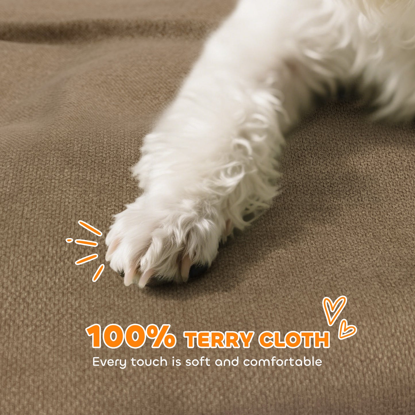 PawHut Elevated Dog Sofa Bed, Breathable Pet Sofa with Backrest and Armrest for Small Dogs, Brown