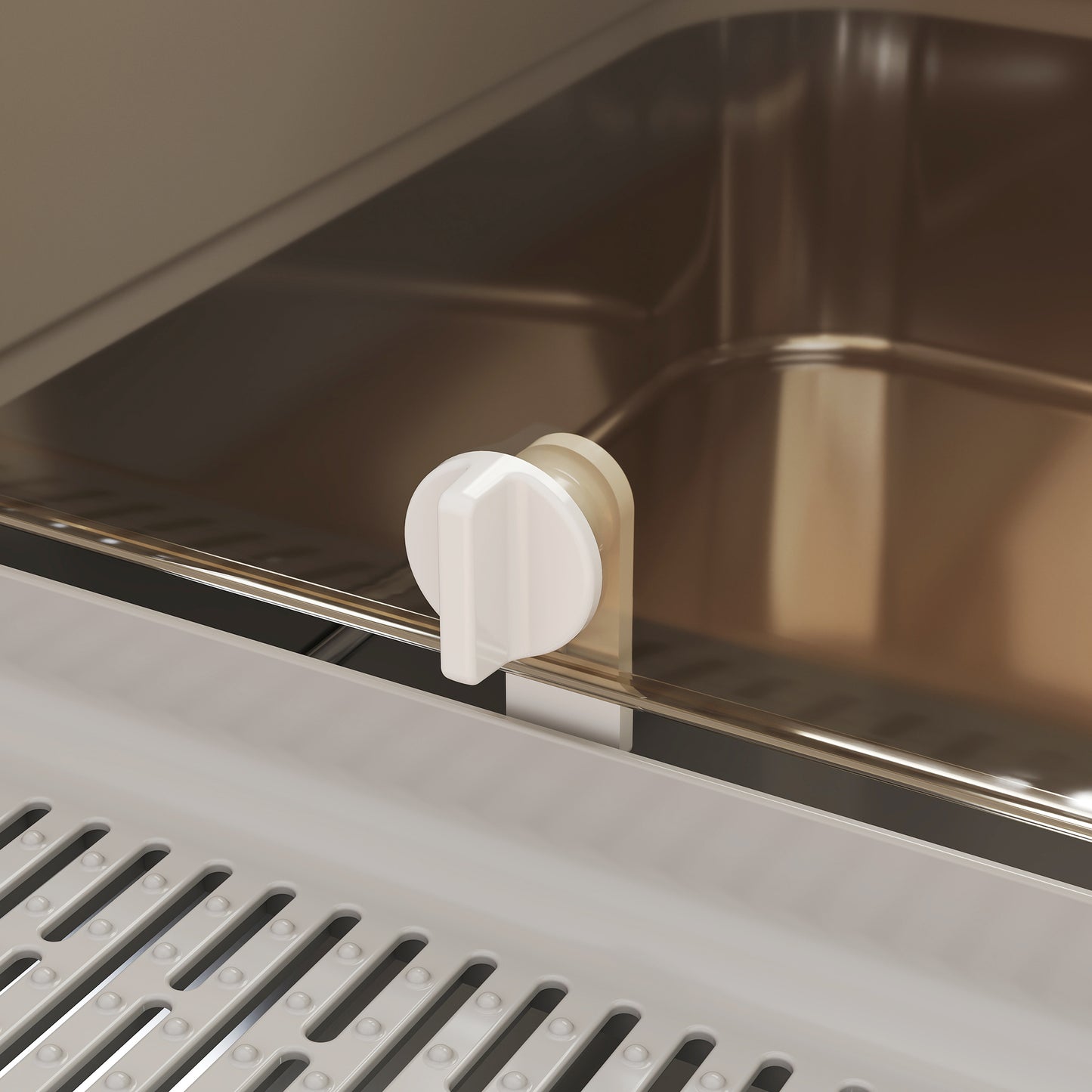 PawHut XXL Stainless Steel Cat Litter Tray, Enclosed Cat Litter Box with 90Â° Flip Cover, Double Doors, Scoop, Easy Clean, Grey