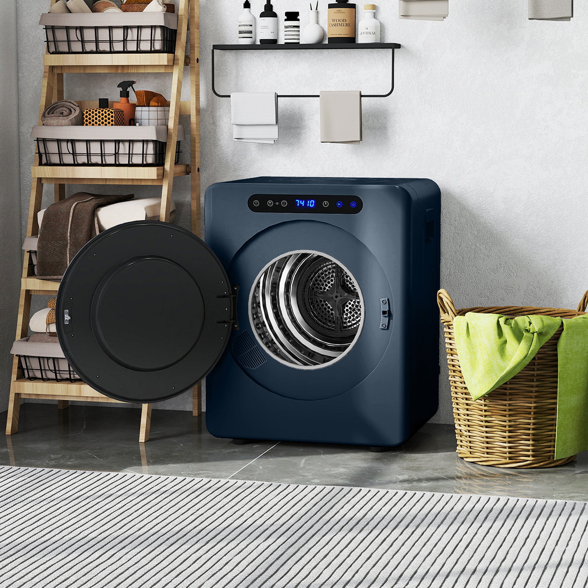 HOMCOM 5kg Compact 40-60â„ƒ Tumble Dryer Blue