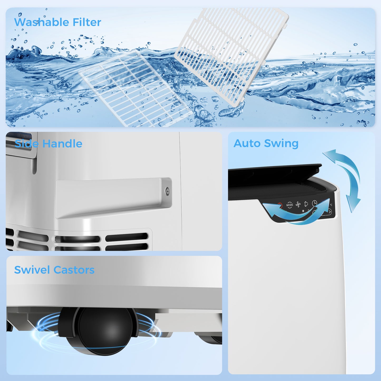HOMCOM Portable Air Conditioner 12000 BTU, 4-in-1 AC Unit with Cool, Dehumidifier, Fan, Sleep Mode, WiFi Voice Remote Control