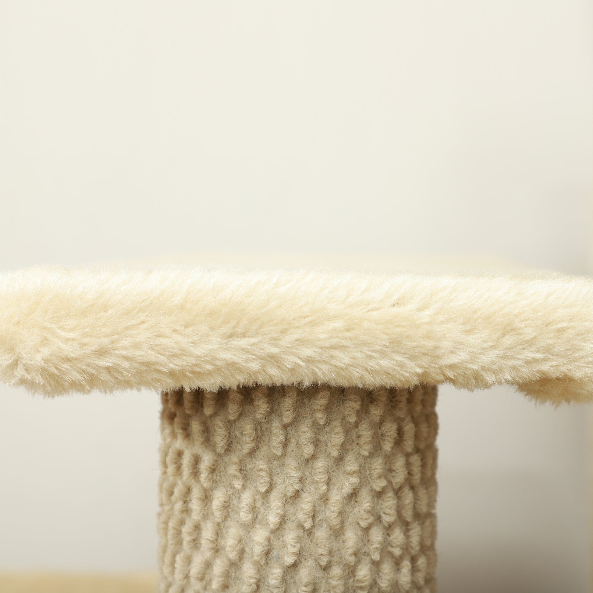 PawHut 4-step Pet Stairs with Scratching Posts, Platforms, Toy Ball, Beige