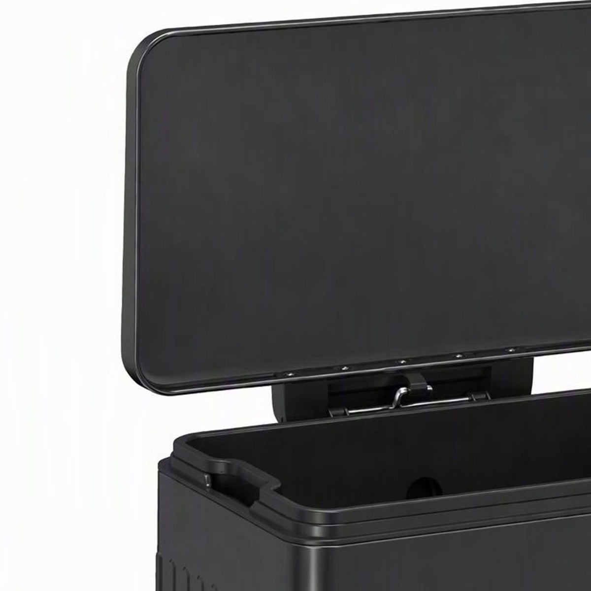 HOMCOM 50L Kitchen Bin, Pedal Bin with Soft-Close and Stay-Open Lid, Removable Inner Bucket, Black