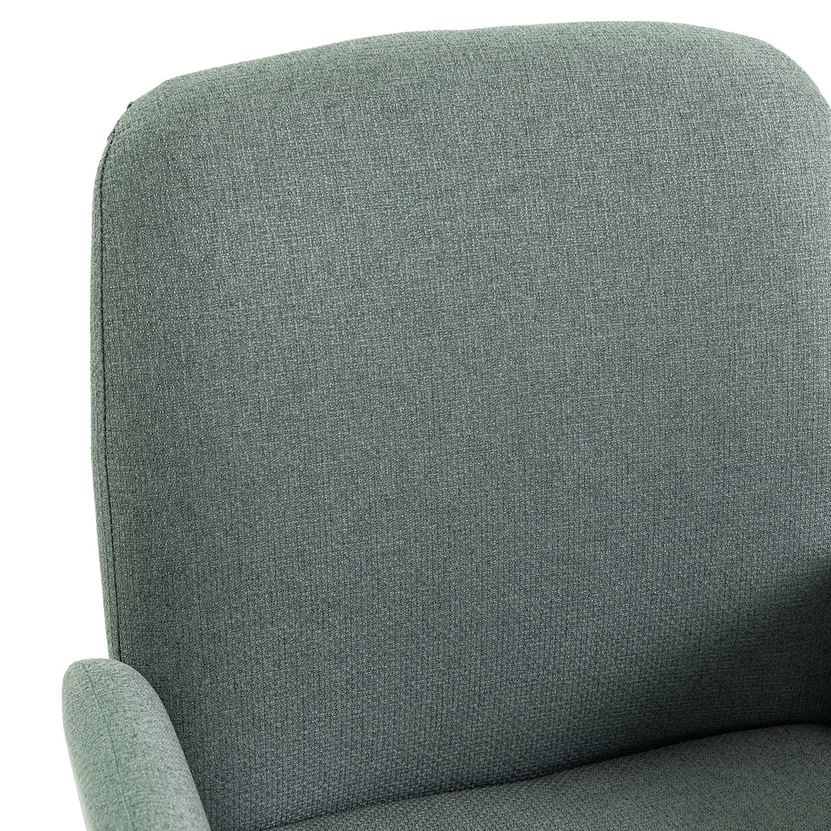 HOMCOM Swivel Accent Chair, Upholstered Linen-Look Armchair with Curved Backrest, Wrapped Armrests for Living Room, Light Green