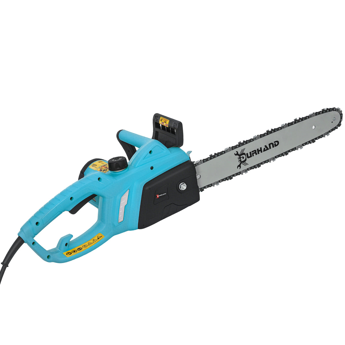 DURHAND 2000W Powerful Electric Chainsaw, 16" Aluminium Blade Portable Corded Chain Saw, 7250rpm Chain Saw for Garden Tree Pruning, 13m/s Chain Speed Auto Chain Lubrication to Cut Wood, Blue Default Title