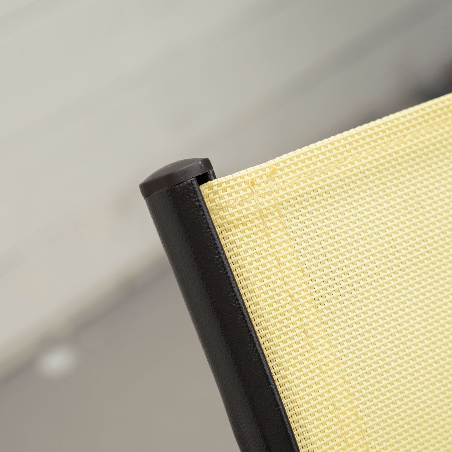 Outsunny Set of Four Stackable Mesh Seat Chairs - Beige