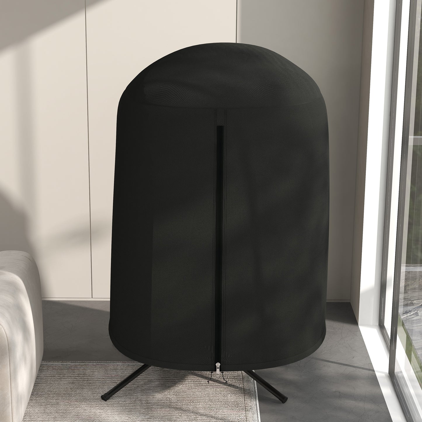 Outsunny 190 x Î¦128cm Hanging Egg Chair Furniture Cover - Black