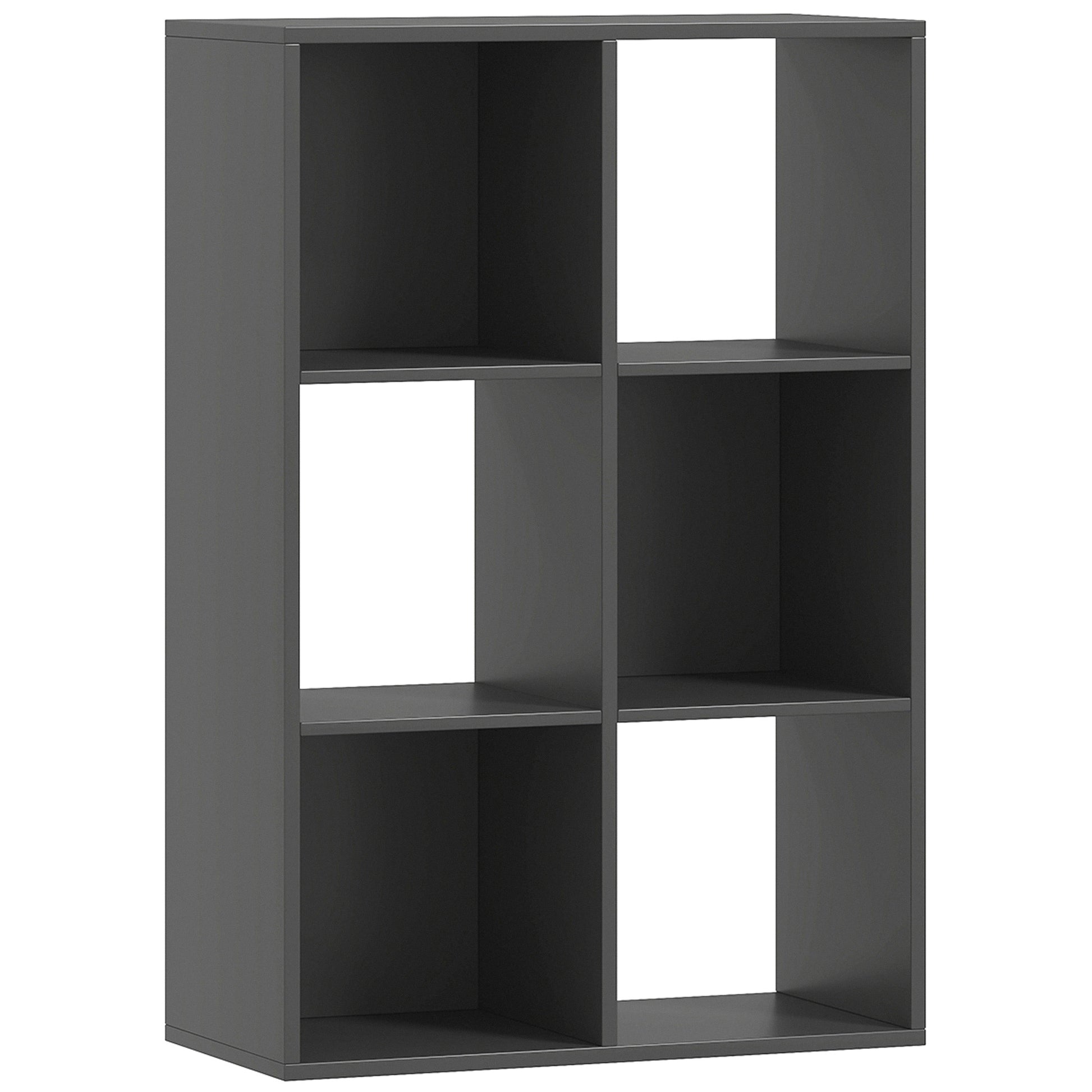 HOMCOM 6-Cube Bookshelf - Black Default Title