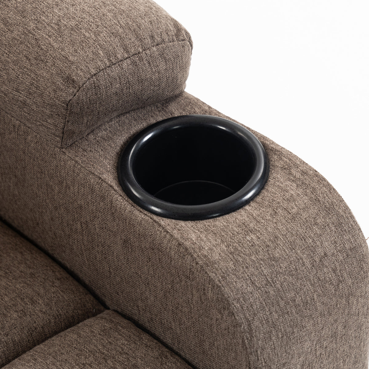 HOMCOM Riser Recliner Chair with Massage and Heat, Linen Electric Lift Armchair for Elderly with Spring Cushion, Brown