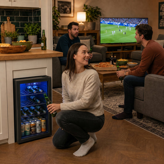 HOMCOM 24 Bottle Wine Cooler, 68 Litre Capacity, 4-16Â°C Freestanding Drinks Wine Fridge with Glass Door, Black