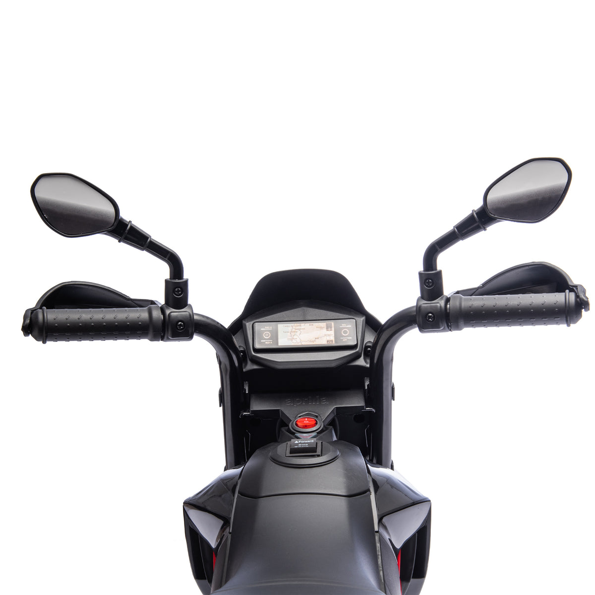 AIYAPLAY 6V Kids Electric Motorbike with Training Wheels, Headlight, Music, Horn for 80-110 cm Height, 18 Months-4 Years, Black