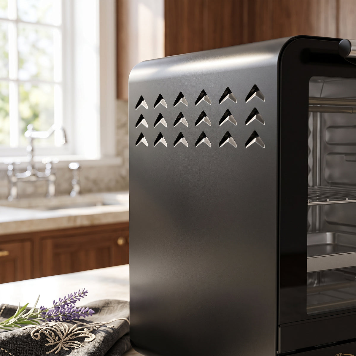 HOMCOM Mini Oven, 15 L Electric Oven and Grill w/ 60-230â„ƒ Adjustable Temperature, 60 Minute Timer, Includes Baking Tray, Black