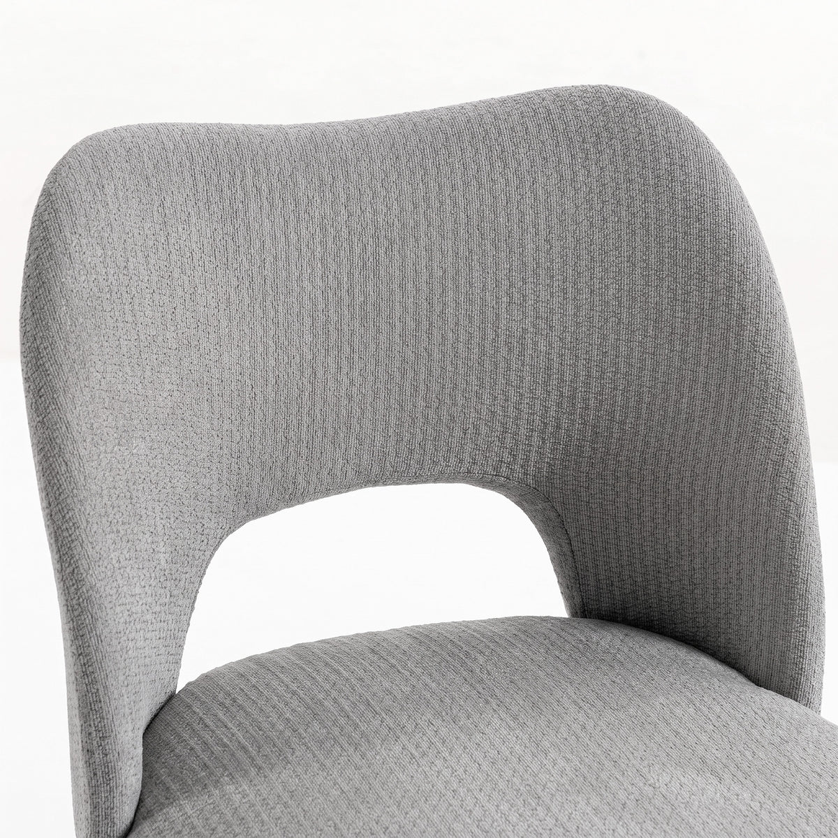 HOMCOM Dining Chairs Set Upholstered Kitchen Chenille Tool Free Assembly Rubberwood Legs, Grey