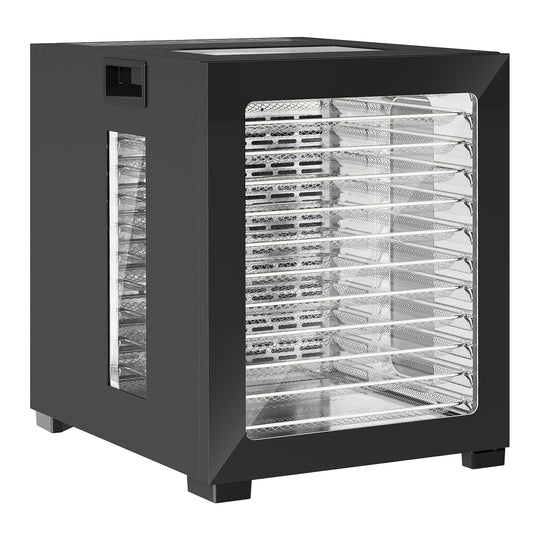 HOMCOM 12-Tray 40-70â„ƒ Food Dehydrator - Black