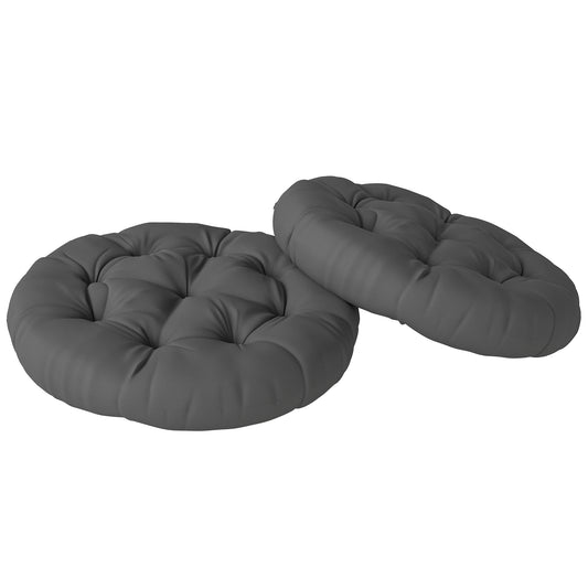 Outsunny Set of Two Î¦60cm Outdoor Cushions - Dark Grey