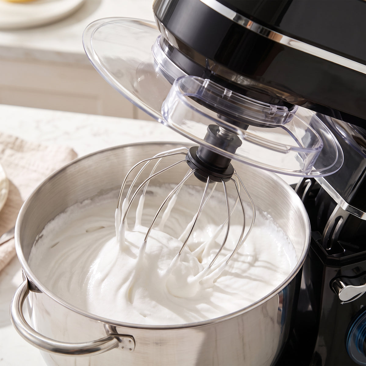 HOMCOM 7 L 1400W 6-Speed Tilt-Head Food Mixer, Stand Mixer with Handle and Dough Hook, Black