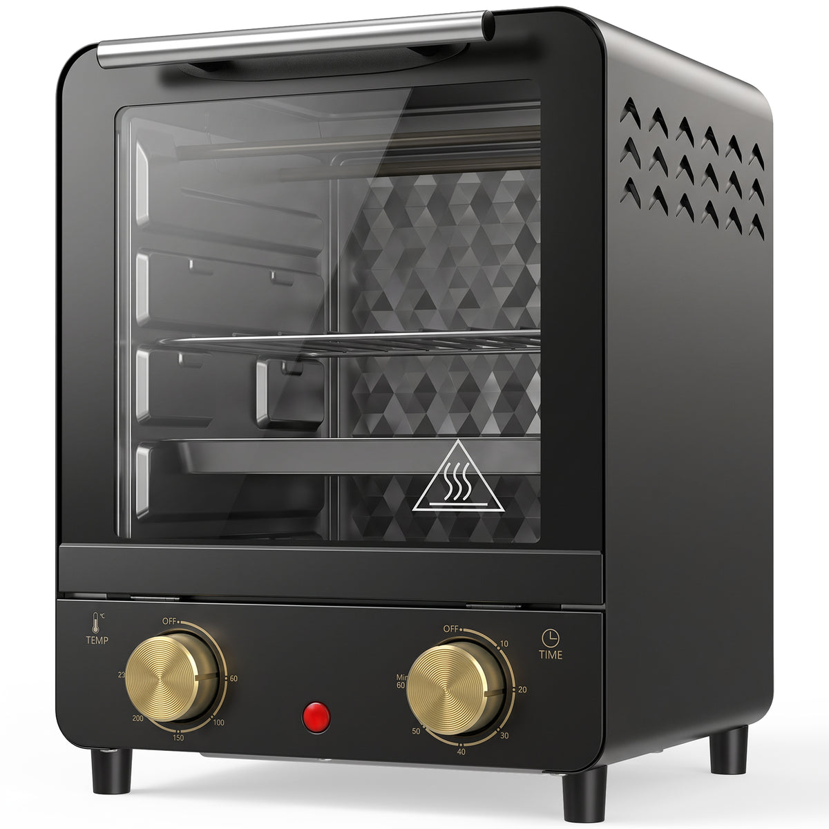 HOMCOM Mini Oven, 15 L Electric Oven and Grill w/ 60-230â„ƒ Adjustable Temperature, 60 Minute Timer, Includes Baking Tray, Black Default Title