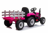 MX 12V Electric Tractor Trailer Pink