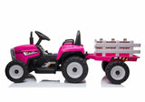 MX 12V Electric Tractor Trailer Pink