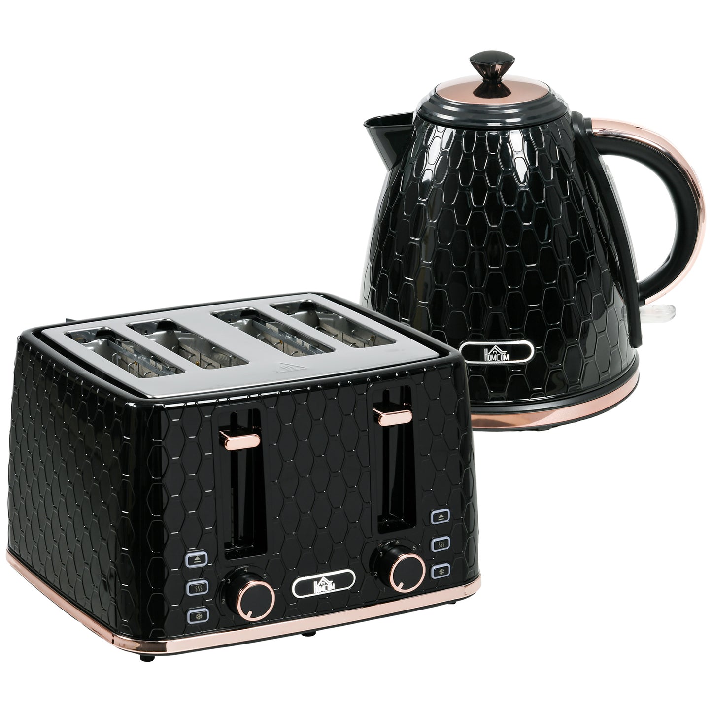 HOMCOM 3kW Rapid Boil Honeycomb Kettle - Black