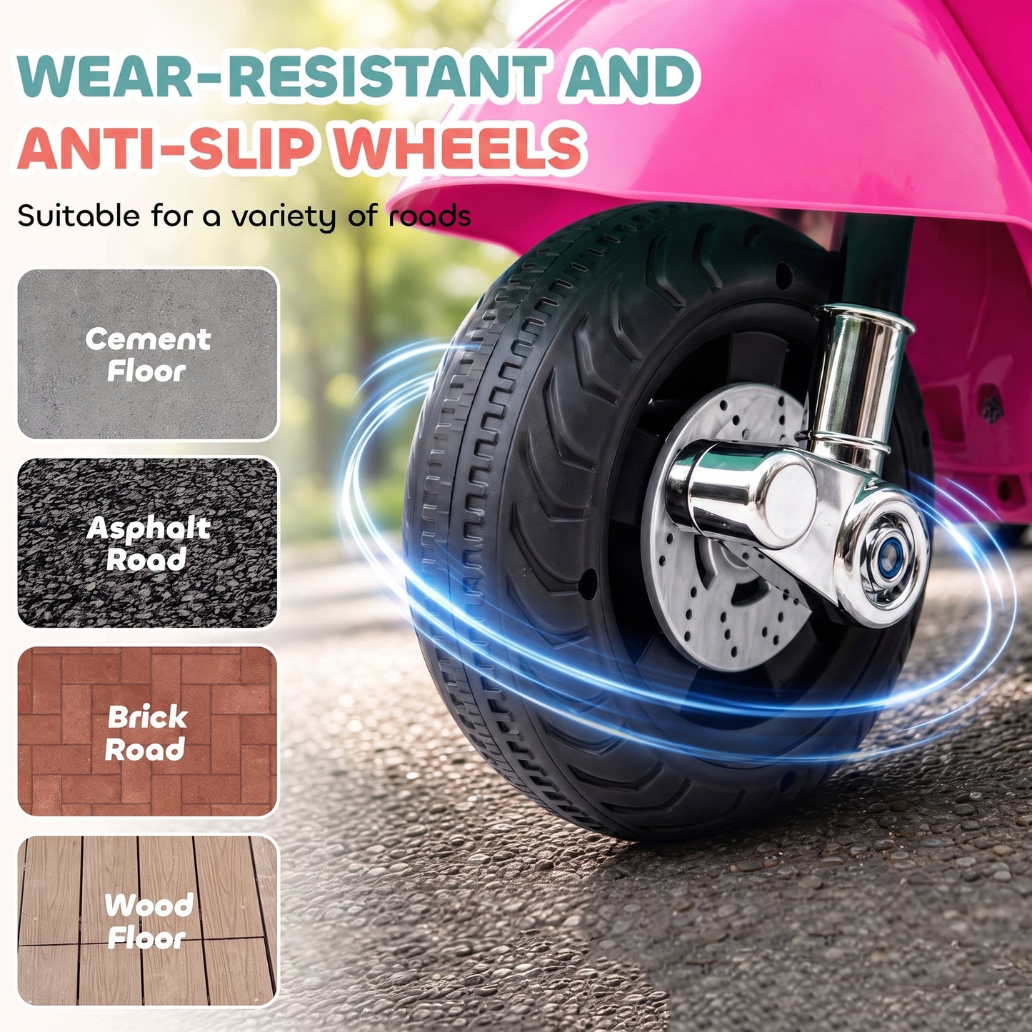 HOMCOM Vespa Licensed 6V Kids Electric Motorbike Ride On Motorcycle  Battery Powered for 18-36 Months with Horn, Pink
