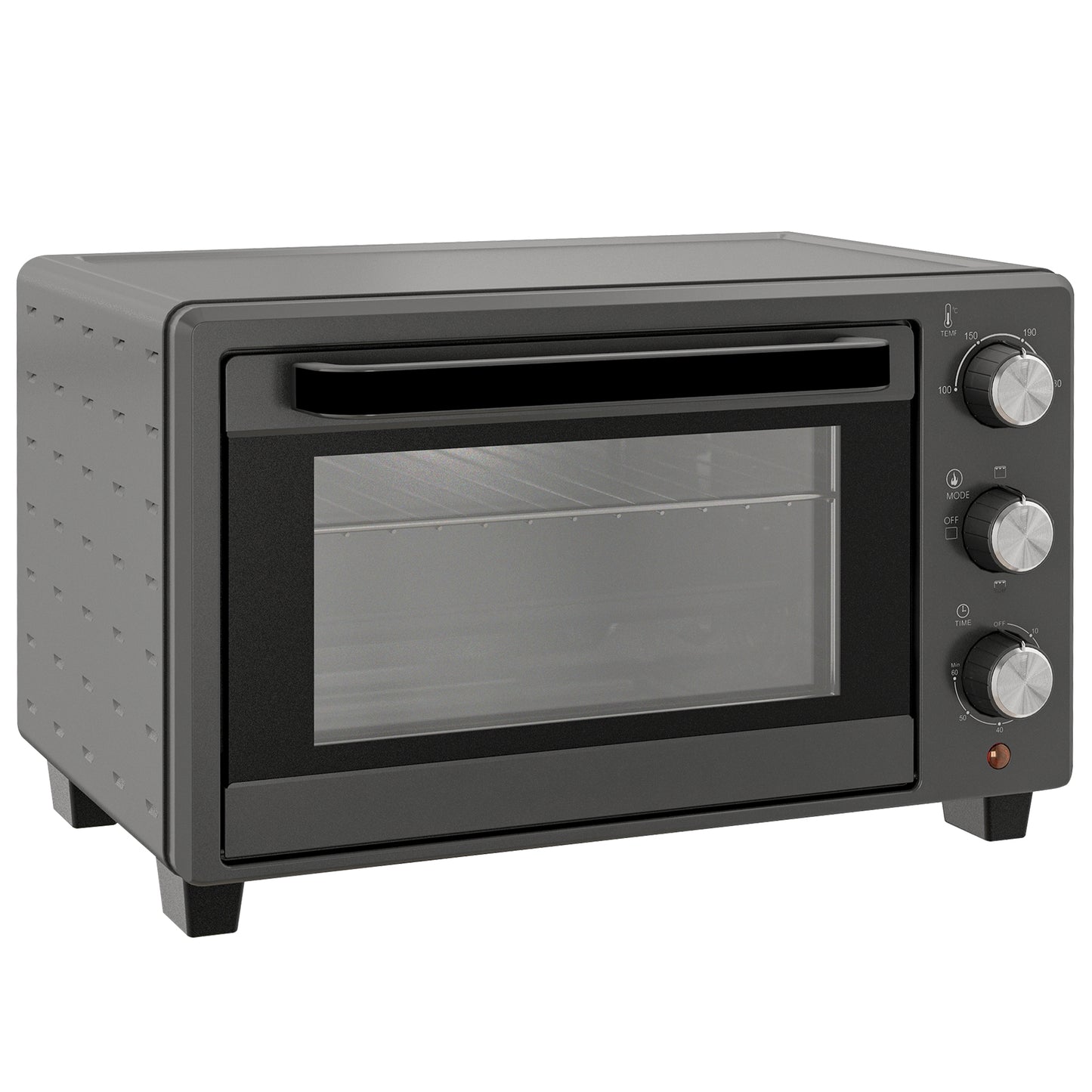 HOMCOM 21L Mini Countertop Oven, 100Â°C-230Â°C Adjustable Temp - Grey