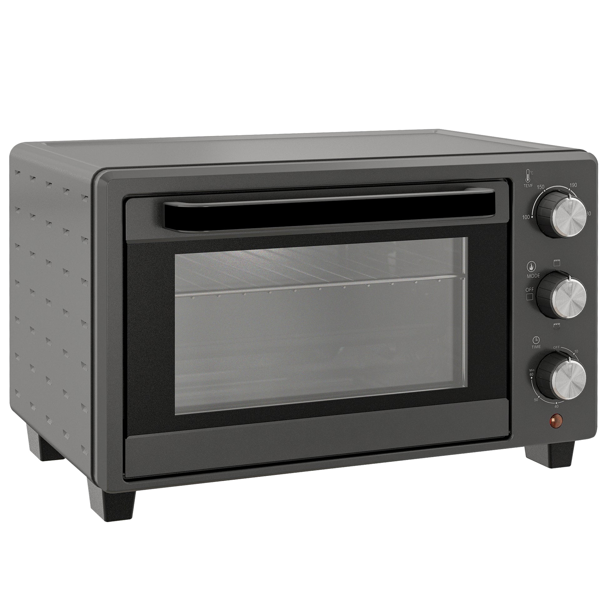 HOMCOM 21L Mini Countertop Oven, 100Â°C-230Â°C Adjustable Temp - Grey