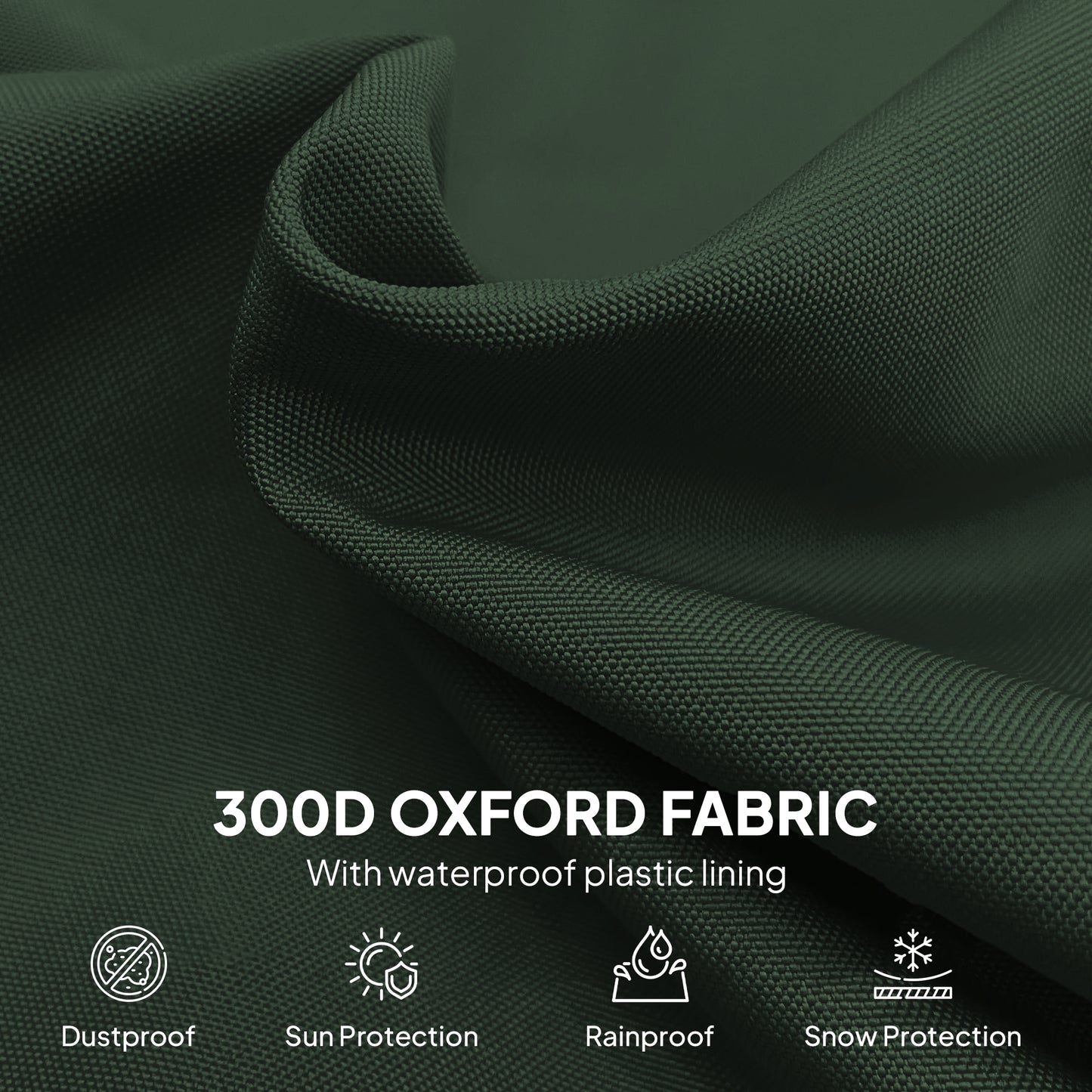 Outsunny Parasol Cover, 300D Oxford Cantilever Umbrella Cover Fit for 2-4m Parasol, Green