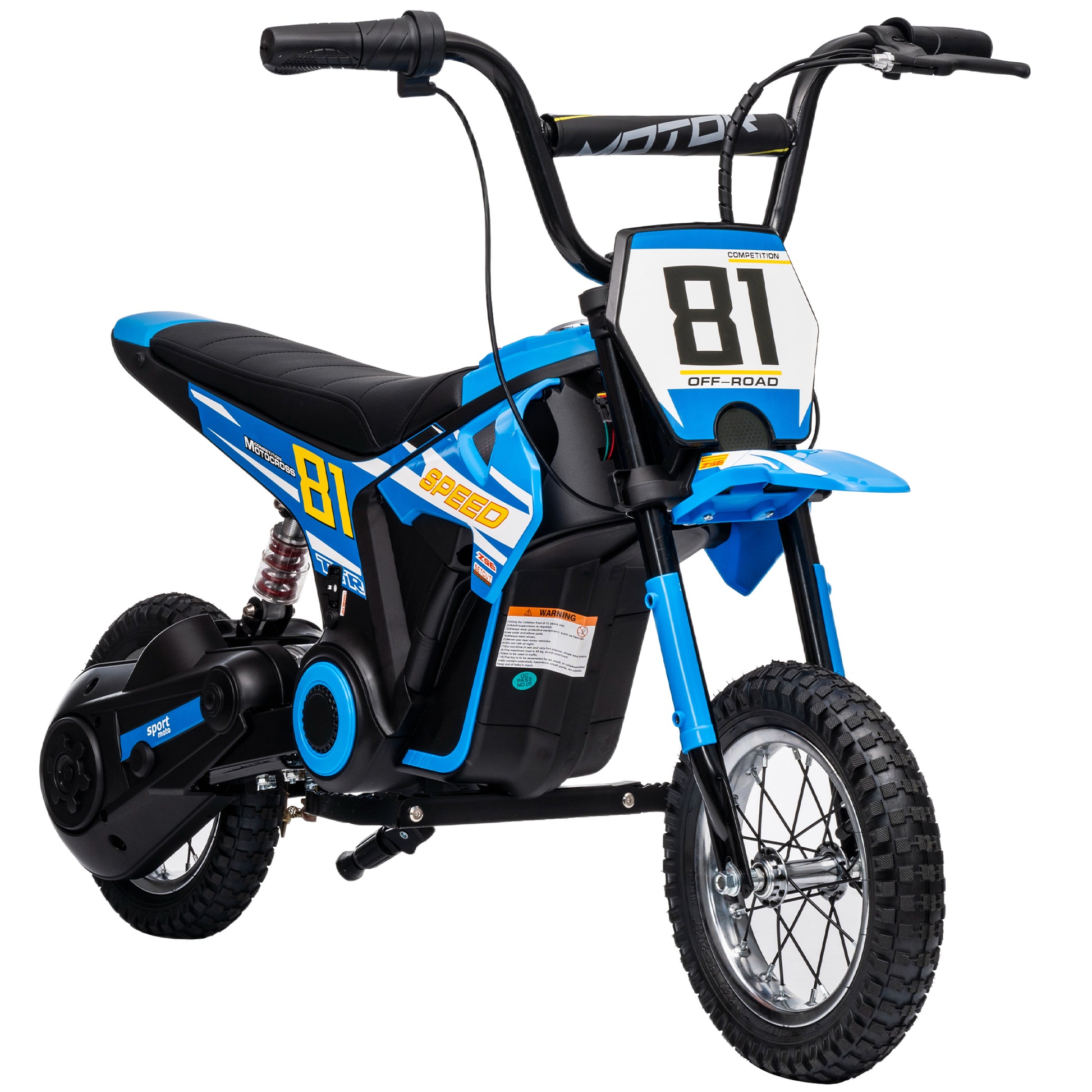 AIYAPLAY Kids Electric Motorbike 3 Gearboxes Speed Ride on Motorcycle with 40min Ranges - Blue Default Title