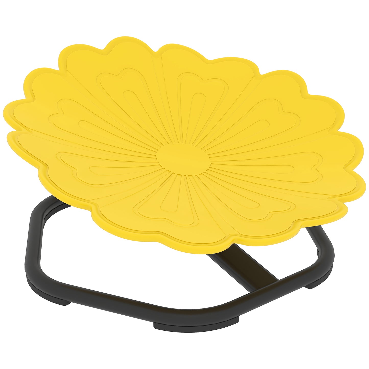 AIYAPLAY Flower-Shaped Sensory Spinning Chair with Non-Slip Base for Balance/Coordination, Yellow Default Title