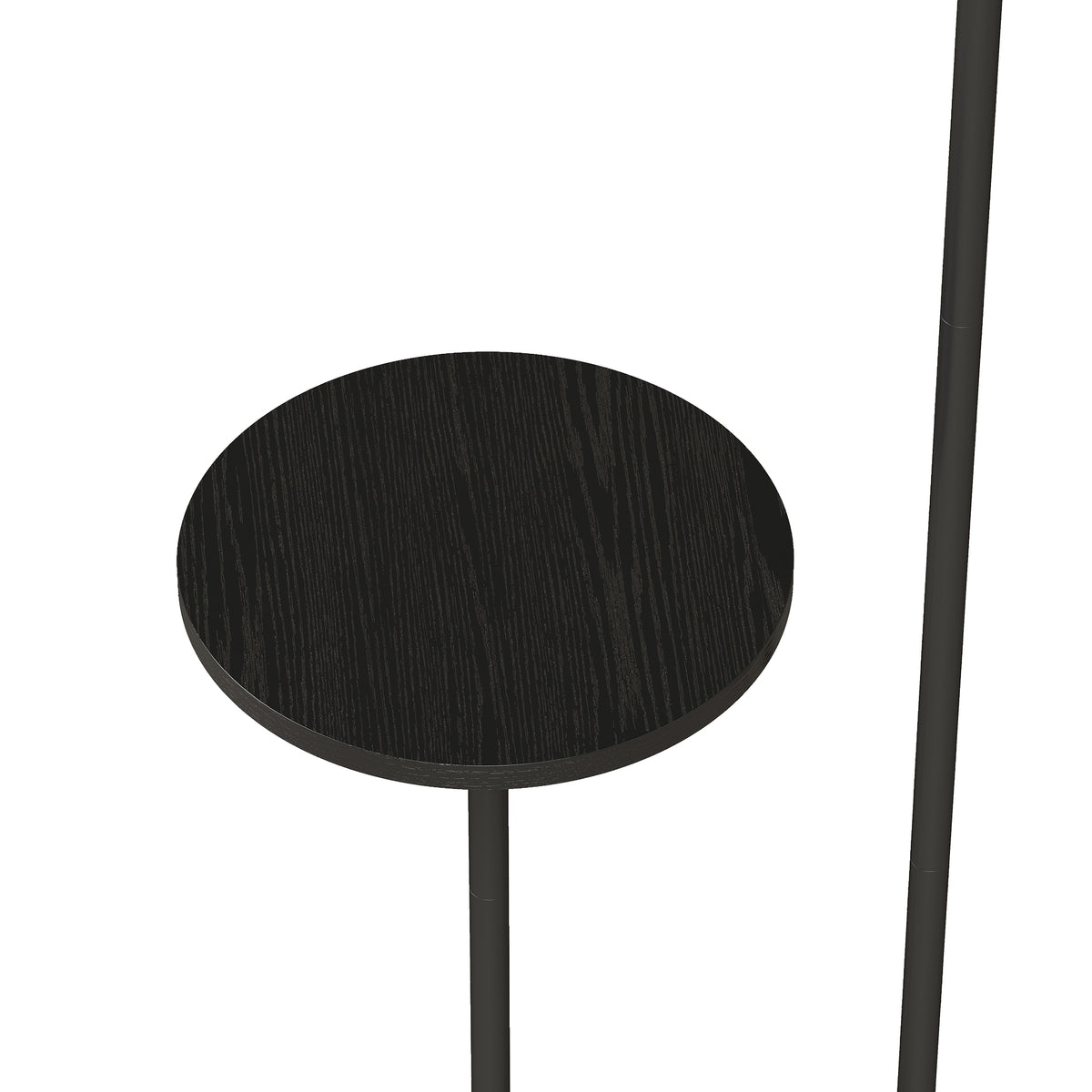 HOMCOM Modern Floor Lamp with Shelf, Dimmable Floor Lamp with Linen Shade, RF Remote and Foot Switch for Living Room, Black