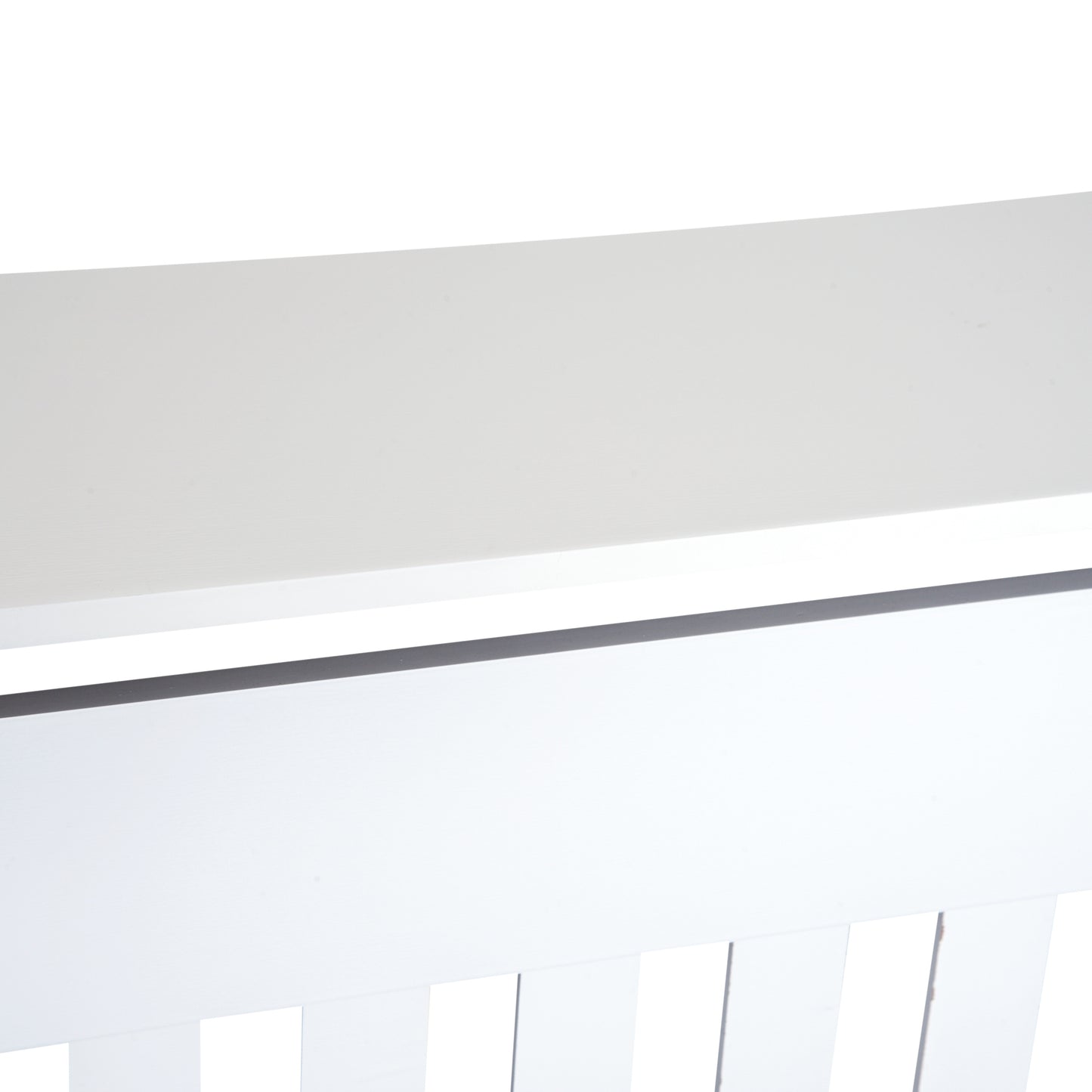 HOMCOM Slatted Radiator Cover Painted Cabinet MDF Lined Grill in White (78L x 19W x 81H cm)