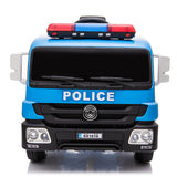 Police Engine 12V Electric Ride On Truck Blue