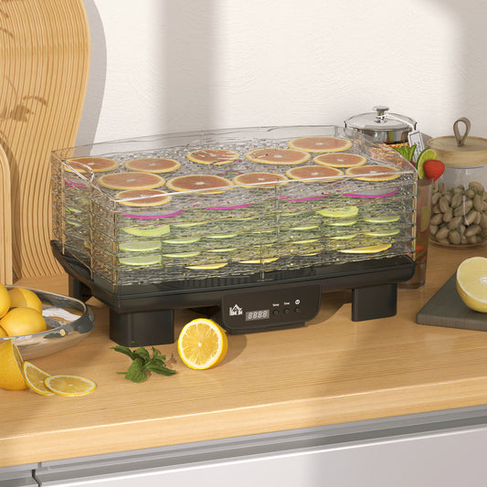 HOMCOM 40-70â„ƒ Six-Tray Food Dehydrator - Black