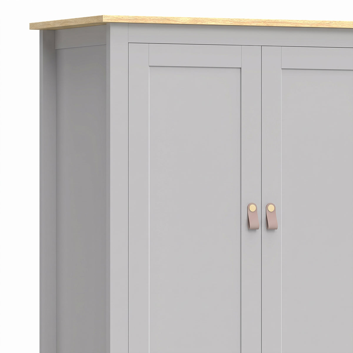 HOMCOM Tall Pantry Cupboard with Motion Sensor LED Light - Grey