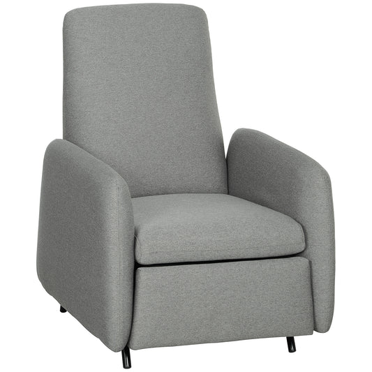 HOMCOM 150Â° Manually Reclining Chair, with Footrest - Grey