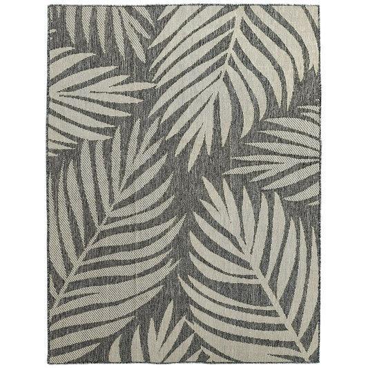 HOMCOM UV Resistant Indoor & Outdoor Area Rug, Easy-Cleaning Machine Washable Rug for Patio, Garden, Kitchen, Bathroom or Living Room, 230 x 160 cm, Grey