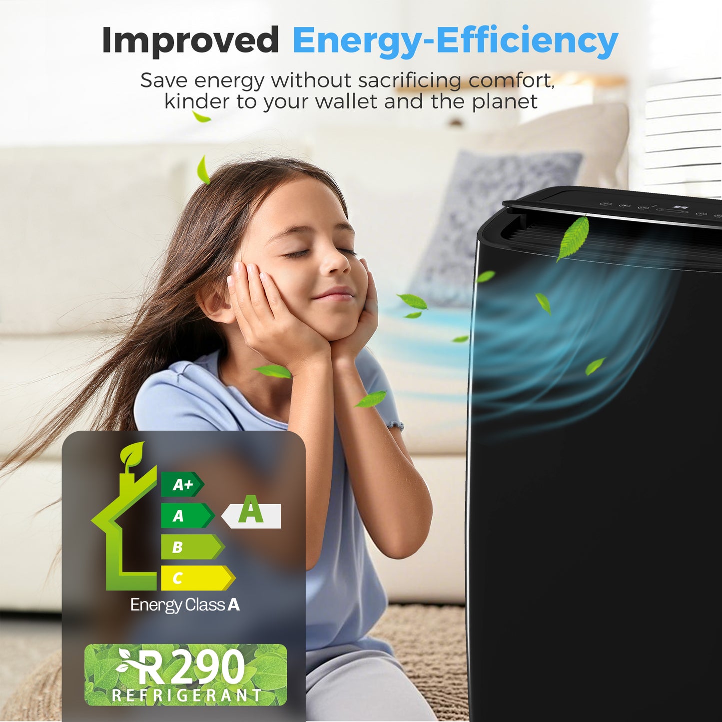 HOMCOM Portable Air Conditioner 14000 BTU, 4-in-1 Air Conditioning Unit, Dehumidifier, Cooling, Fan, Children Lock, 40mÂ²